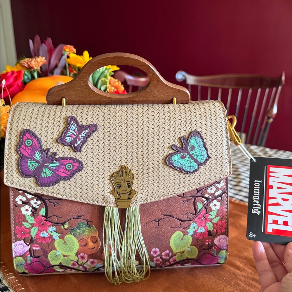 Guardians of the Galaxy Floral Groot Crossbody Bag NWT